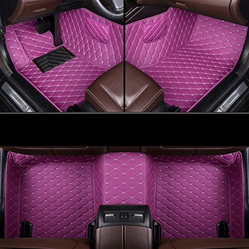 Auto Fußmatten Auto-Fußmatte Für Opel Für Insignia Für Corsa D Für Astra J Für Vectra C Für Zafira B Für Vivaro Für Mokka Für Meriva A Leder Verdicken Autoteppich (Color : Lila)