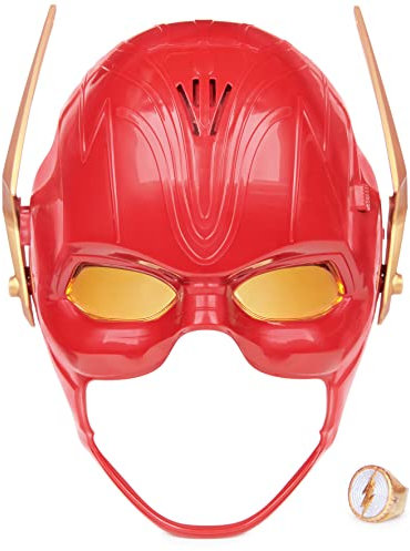 DC Comics, The Flash Hero Set, ikonische Maske mit Visier und Ring, über 15 einzigartige Geräusche und Lichter, Rollenspiel-Kostüm für Jungen und Mädchen, inklusive Batterien, Alter 4 Jahre und älter