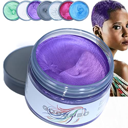 Temporäre Violett Haarfarbe Wachs auswaschbar Haarfärbemittel Wachs Haarwachs für Cosplay Joker Haarspray Halloween Modellierung