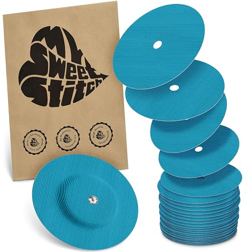 MySweetStitch - 25 x FreeStyle Libre 1 & 2 cerotti sensore, Overpatch rotondo Ø 65mm, con foro di ventilazione, cerotto impermeabile, traspirante, Petrolio