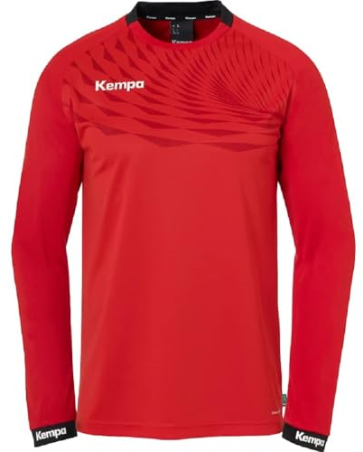 Kempa Herren Wave 26 Longsleeve Jungen Sport Langarmshirt Sport-Pullover, Rot/Chilirot, 3XL EU