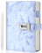 CAGIE Marble Diary with Lock for Girls and Women, Waterproof Journal with Lock 192 Pages Secret Girls Locked Diary with Pen, Password Locked Journals for Teen Girls, A5 Purple