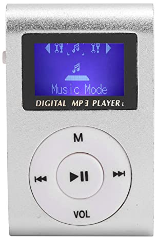 Mp3 Players Mp3 Player With Aluminum Alloy Portable Mini Mp3 Music Player Sports Backclip Lcd Screen Mp3 Support Memory Card(Silver)