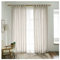 Homxi Voile Vorhang Transparent 2er Set 2 x 96Wx160L cm,Gardinen Transparent Voile Weiß Kaffee Streifen Gardinen Ösenringe