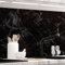 Stickerprofis Küchenrückwand Matt selbstklebend - MARMOR BLACK - 0.5mm versteifte PET Folie, zuschneidbar, Spritzschutz PRO 60 x 80cm