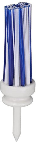 OUKENS Golf Tees Brush, Golf Tees Plastic Long Ball Base Low Friction Brush Support Tee Golf Gift for Men and Women Long Distance Hit Training(83mm- Weißblau)