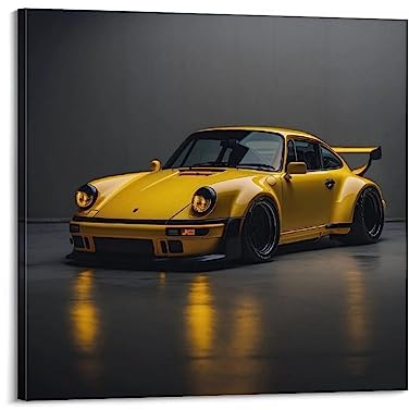 Sportauto-Poster für RWB Porsche 930 911 Supercar-Poster, dekoratives Gemälde, Leinwand, Wandposter und Kunstbild, modernes Familien-Schlafzimmer, Dekor-Poster, 50 x 50 cm