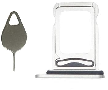 Snailcanfly Tarjeta SIM Doble Nano + Soporte para Ranura de Bandeja Reemplazo para iPhone 15 Pro 6.1 / iPhone 15 Pro MAX 6.7 con Alfiler White Titanium