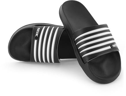 SEAC Zebra Chanclas deportivas para piscina y playa, Blanco/Negro, 43