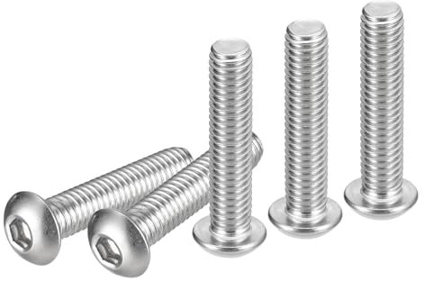 DTGN 3/8-16x1-3/4 Vis à Tête Cylindrique à Six Pans Creux 15 Pièces Convient pour les Machines Acier Inoxydable 304 18/8 Fixations UNC à Filetage Complet à Entraînement Hexagonal