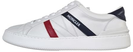 Moncler Herren Lederschuhe Monaco M M3126 Weiß, Weiß, 40 EU