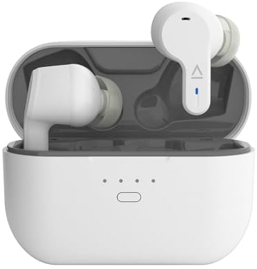 CREATIVE Zen Air Pro (Weiß) Leichte True Wireless Schweißfeste In-Ears mit Aktiver Geräuschunterdrückung, Umgebungsmodus, LE Audio, Bluetooth 5.3, IPX5, Bis zu 33 Stunden Akkulaufzeit