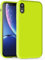 TAXXOE Silicone Case with iPhone XR Case Soft Ultra Slim Protective Shockproof Liquid Silicone Phone Case,Anti-Scratch Microfiber Lining，6.1 inch-Bright Yellow