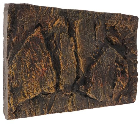 Milisten Vivarium Background Board Stone Effect Reptile Tank Background Plate for Aquarium Decor