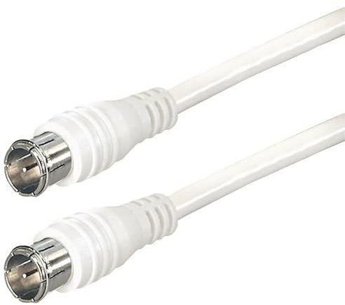 AC-Sat-Corner Fritz!Box 6490 Cable 2.50 Meter Router Netzwerk Anschlusskabel Deluxe Premium Kabel 4K Schnellstecker 100dB Weiß