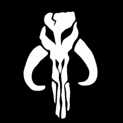 Generic Mandalorianischer Mythosaurier-Totenkopf-Aufkleber, Schwarz, Vinyl, Schädel, Wasserdicht, Outdoor, Lucasfilm Ltd.
