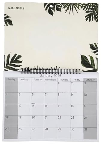2025 Memoboard Wandkalender zum Aufhängen mit Stift - Blätter (Design Nr. 11)
