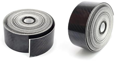 CHSEROK 10M x 3cm Carbon Folie Auto - 2 Rollen Einstiegsleisten Schutz - 5D Kohlefaser Vinyl Folie - Ladekantenschutz für Auto, Motorrad und Fahrrad