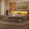 Holzbett 90x200 mit LED Beleuchtung&Ausziehbett, Funktionsbett mit Staufach, Steckdose & USB Ladefunktion, Sofabett Kinderbett Jugendbett Bettgestell Tagesbett Gästebett Daybett, ohne Matratze, Natur
