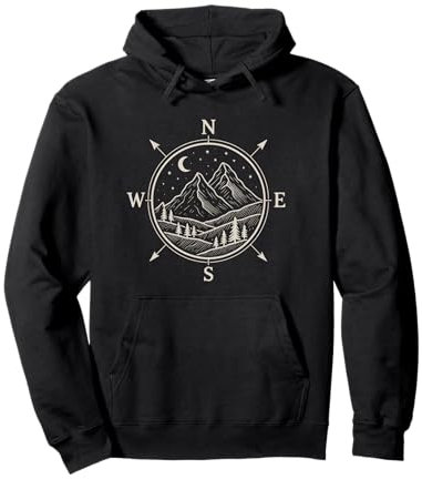 Boussole de montagne bohème pour randonnée Sweat à Capuche