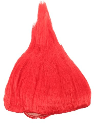 Flammenförmige Perücke aus K-Silk für Halloween und Cosplay Party | Rot, Leicht Aufzusetzen, Hautfreundlich und Angenehm, Naturgetreu, Leuchtendes Design, Karnevalsfest