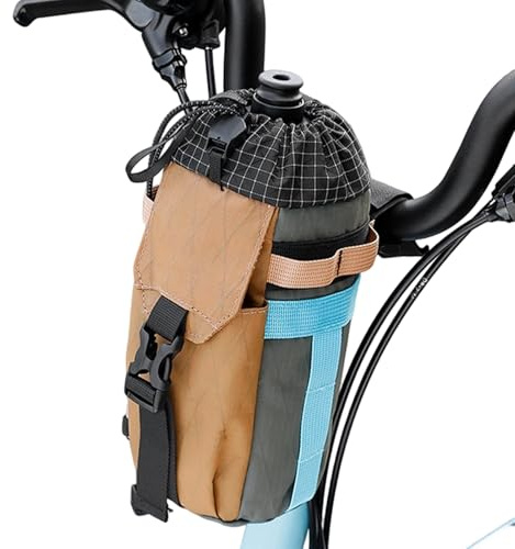 Bicycle Bottle Holder - Oxford Fabric, 3.54x3.54x9.06in Water Bottle Cage Waterproof | Side Pocket, Adjustable Holder with Drawstring, Bike Bottle Bag for Bikes, Scooter Rides, Commute