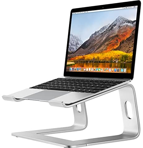 Desire2 Supreme Pro Laptop Stand - Gaming Laptop Stand Riser, Aluminum Metal Laptop Holder for Desk, Anti Scratch Silicone Grips - Premium Home Office Accessory, Compatible with Macbook up to 17 inch