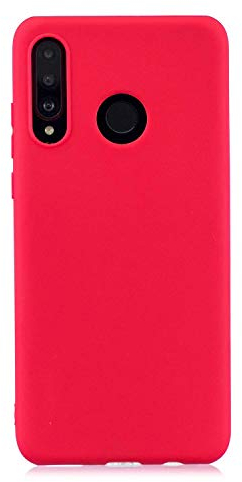 cuzz - Carcasa para Huawei P30 Lite (1 Pieza Protectora de Pantalla de Cristal Templado) Color sólido Premium Flexible Flexible de Silicona TPU Funda Delgada Ultra Ligera Antideslizante antigolpes