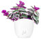 Tradescantia Nanouk Altezza 30 cm, Pianta Vera, Pianta da Interno, Vaso Artigianale in Terracotta - Bianco (onda)