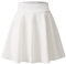 Hoerev Femmes Filles Évasé Casual Mini École Tennis Patineur Casual Jupe De Danse avec Deux Poches Latérales Et Short Intérieur,Blanc avec Bande élastique,XL