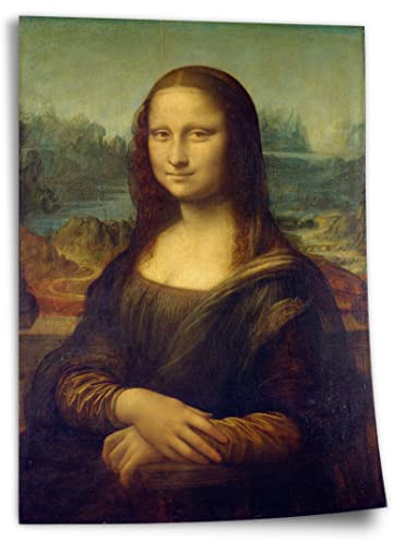 Printistico Poster Leonardo da Vinci - Mona Lisa Kunstdruck ohne Rahmen, Wandbild - A4, A3, A2, A1, A0, XXL - Wohnzimmer, Schlafzimmer, Küche, Deko