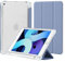 4UBonLife Custodia per iPad Mini 5 Mini 4 Generazione 7,9 pollici con Portapenne, Sottile Leggero Cover Case in Morbido TPU Retro Semi-Trasparente Cover Auto Svegliati/Sonno, Grigio Lavanda