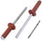 SKIR'CO (80 pcs) Painted Blind Rivets 4.0 x 14 mm, Aluminium Pop Rivets, Drill Bit Included (Copper Brown RAL 8004)