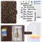 KONVINIT Budget Planner A6 Budget Binder,Budgetplaner mit Folien Deutsch,Ringbuch Finanzplaner mit Geldumschläge,Budgetsheets und Kategorien-Etiketten,Um Geld Sparen,Money organizer,leopard