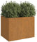 Keketa Fioriera Grigia 62x47x46cm Acciaio Corten,Fioriera,Fioriera da Esterno,Fioriera da Esterno Alta,Vaso Fioriera da Esterno,Vaso Fiori Esterno,Fioriere da Esterno Grandi,Letto per Orto Rialzato