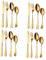 Cabilock Satz Geschirr Aus Edelstahl Kaffeelöffel Aus Metall Cocktailgabeln Aus Stahl Schwarze Utensilien Reisebesteck Essbesteck Aus Metall Goldenes Besteck Dessertgabel Reisen Steak