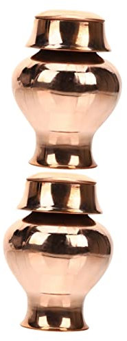 Cabilock 2 Pz Vaso Buddista Coppa Per Offerte in Ottone Ciotola Di Sbavature Bacino Del D'oro Ciotola Della Fortuna Cinese Barattoli Di Zucchero Al Caffè Soldi Feng Shui Piccolo