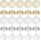UNICRAFTALE 20 Sets 20 mm Flache Runde Broschennadeln Mit Glas Cabochons 304 Edelstahl Brosche Lünettenschalen DIY Brosche Herstellungs Sets Für Anstecknadeln Namensschilder DIY Schmuckherstellung