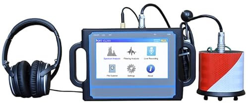 MaxtiL Instrumento de detección de Fugas de tuberías de Agua, Detector de Fugas de Agua subterránea, Detector ultrasónico de Fugas de Agua para Disparador de Fugas de tuberías de 2 m, análisis