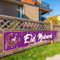LAMEK Eid Mubarak Banner Lila Extra Lange Partysbanner 300x50cm Islamische Ramadan Banner mit Stern Mond Muslim Hängende Deko für Muslim Islamic Eid Ramazan Ramadan