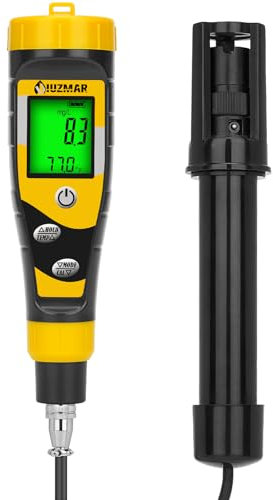 UIUZMAR Digitaler Messgerät für gelösten Sauerstoff, tragbar, mit Elektrode, 1,1 m, für Teiche, Aquarien, Aquakultur, Aquarium, Aquarium, mit Messbereich 0,0 bis 40,0 mg/l