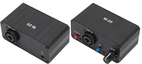Mic Preamp Booster, 48V Phantom Power XLR Preamp for Dynamic and Condenser Mic, SM7B, 55SH Compatible and Low Noise, Compact Studio Preamplifier with Balanced Circuit