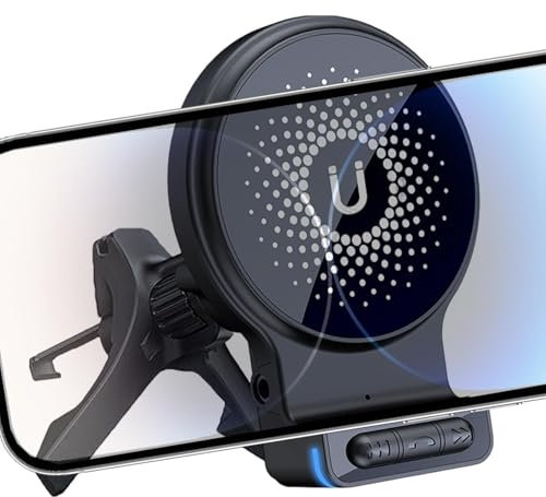 Cargador magnético para teléfono | Cargador inalámbrico para coche | Soporte para teléfono de ventilación de aire | Soporte para teléfono de coche | Rotación de 360 grados potente sujeción magnética