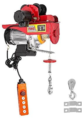 MYVVKIA 800 kg 1300 Watt Drahtseilzug Elektrozug Stahlhebelzug Elektrozug Mit Kette Für Fabriken Lagerhallen