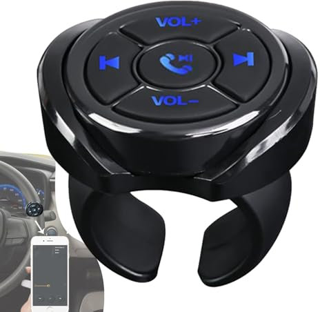 Mando a distancia para volante de coche, controlador de música multimedia, control de receptor de audio, accesorio compacto para salpicadero, para coche, motocicleta, bicicleta, vehículo, estéreo