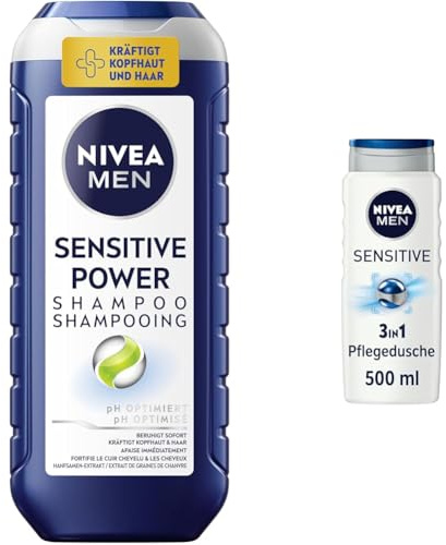 NIVEA Men Sensitive Power Shampoo 250ml + NIVEA MEN Sensitive Pflegedusche 500 ML