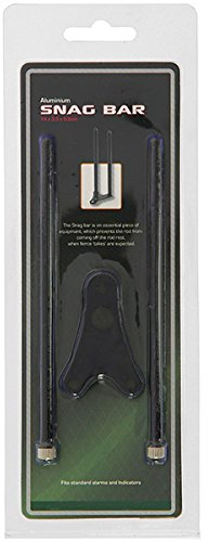 G8DS® Mini Alu Snag Bar in Schwarz Ear Rod Pod Bissanzeiger Rutenhalter Bank Stick Rutensicherung