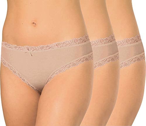 Nina von C. Damen-Slip 3er-Pack haut Größe 42