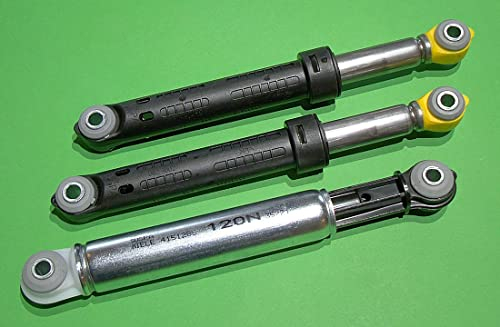 MDS Ersatzteile Stoßdämpfer Dämpfer Reibungsdämpfer kompatibel für Miele 1 x 120N 8mmØ / 2 x 75N 8mmØ Waschmaschine wie 7381923 Komplett-Set 3 Stück
