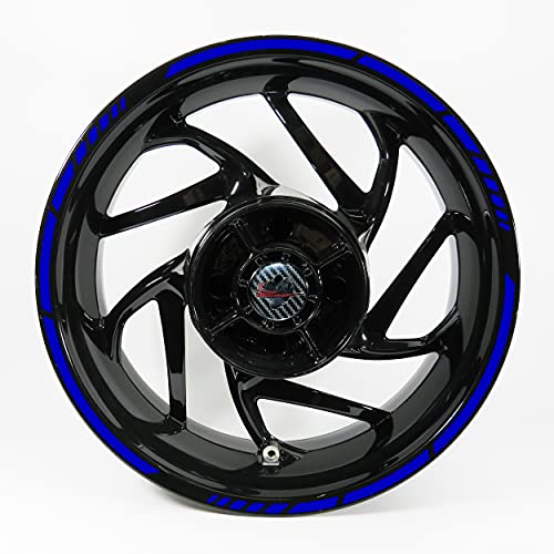 Felgenrand Aufkleber Blau 9 mm GP Style 17 Zoll Auto Motorrad X700514